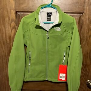 New North Face lime green jacket. Size S.